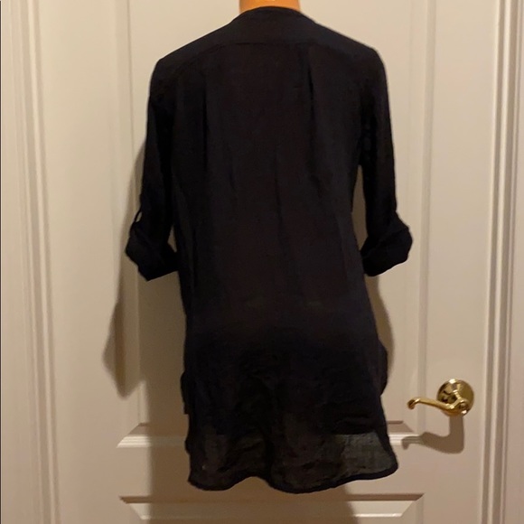 NORDSTROM BP LUSH Black Woven Tunic XS Extra Small - Picture 9 of 12